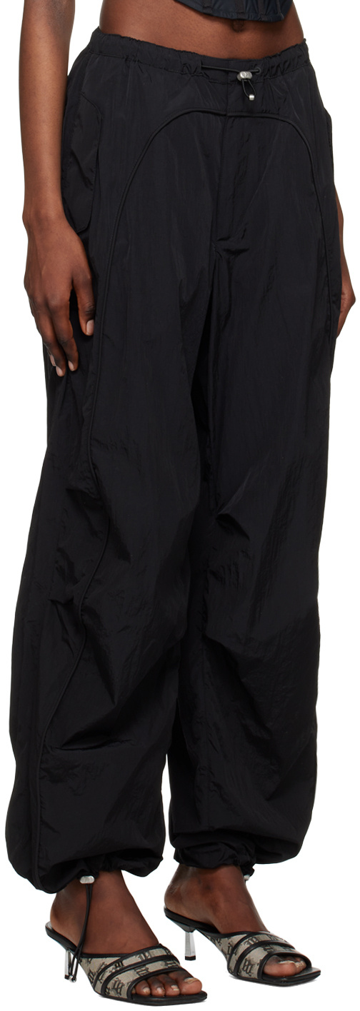 Misbhv Parachute Wide-leg Trousers In Black