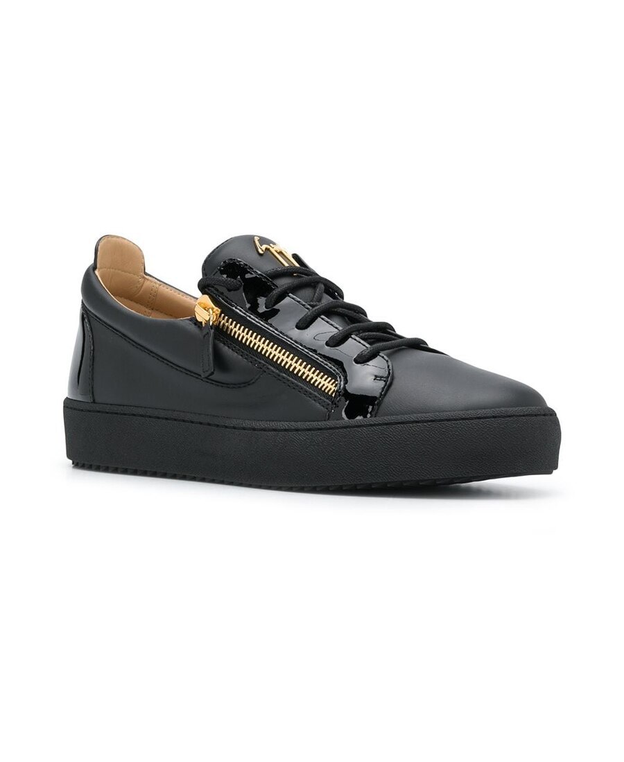 Shop Giuseppe Zanotti Frankie Low-top Sneakers In Black