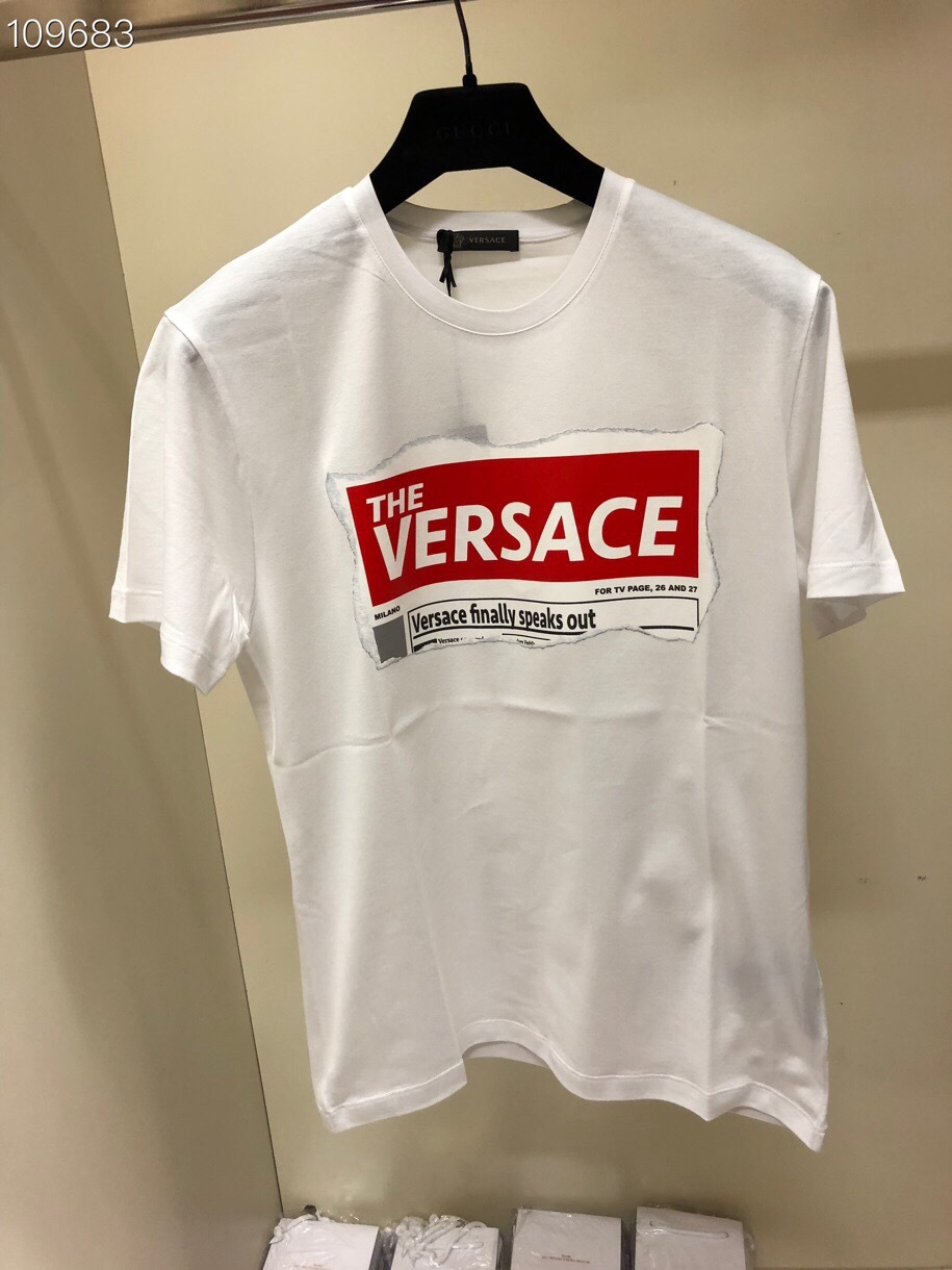 Versace Title Printed T-shirt In White