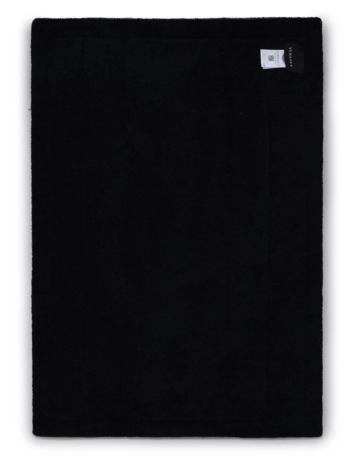 Versace Logo-jacquard Cotton Bathmat (58cm X 80cm) In Black