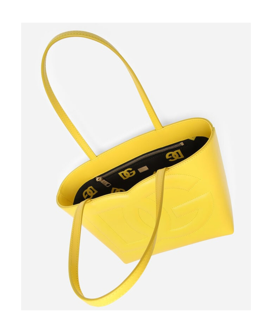 Dolce & Gabbana Small Dg Logo Tote Bag In Yellow