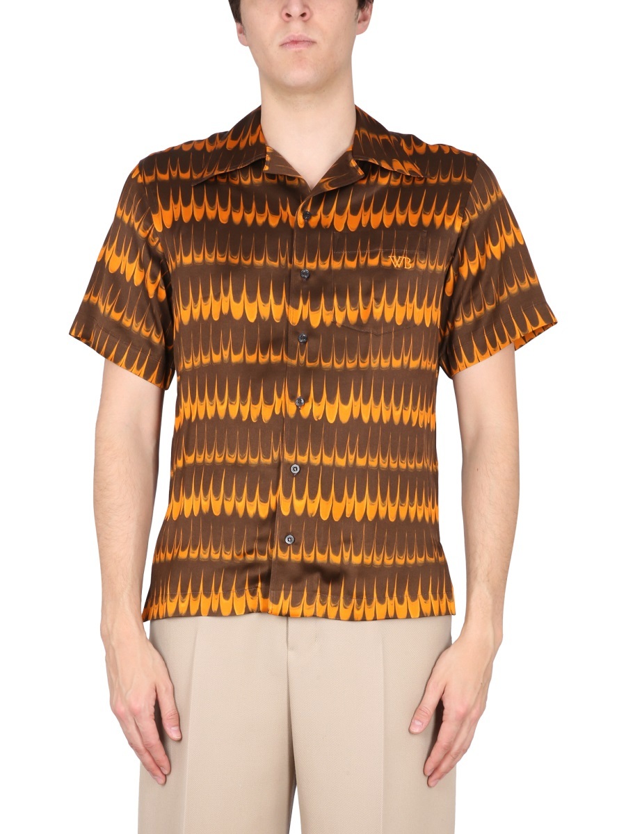 WALES BONNER GEOMETRIC-PRINT SHORT-SLEEVE SHIRT