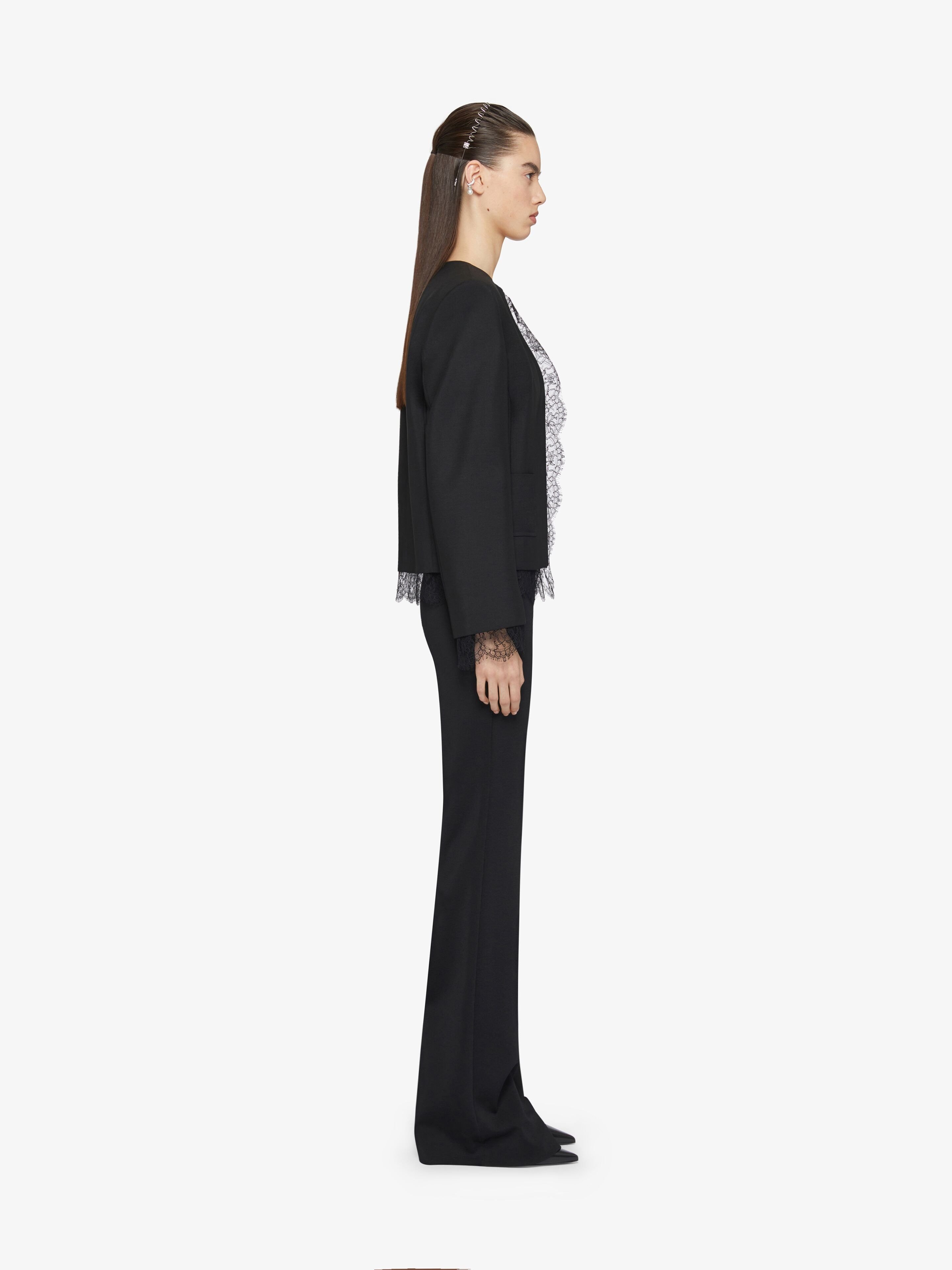 Givenchy Round-neck Wool Coat In Black