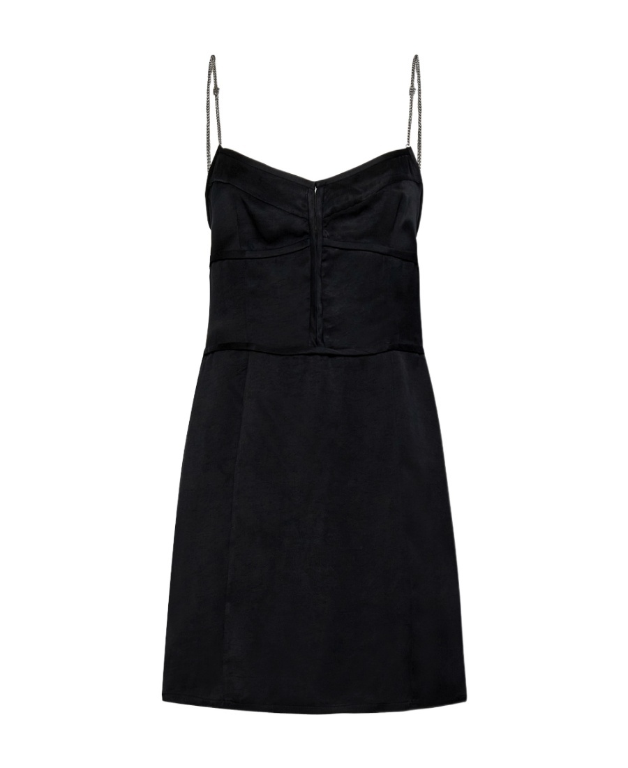 Palm Angels Chain-straps Mini Dress In Black