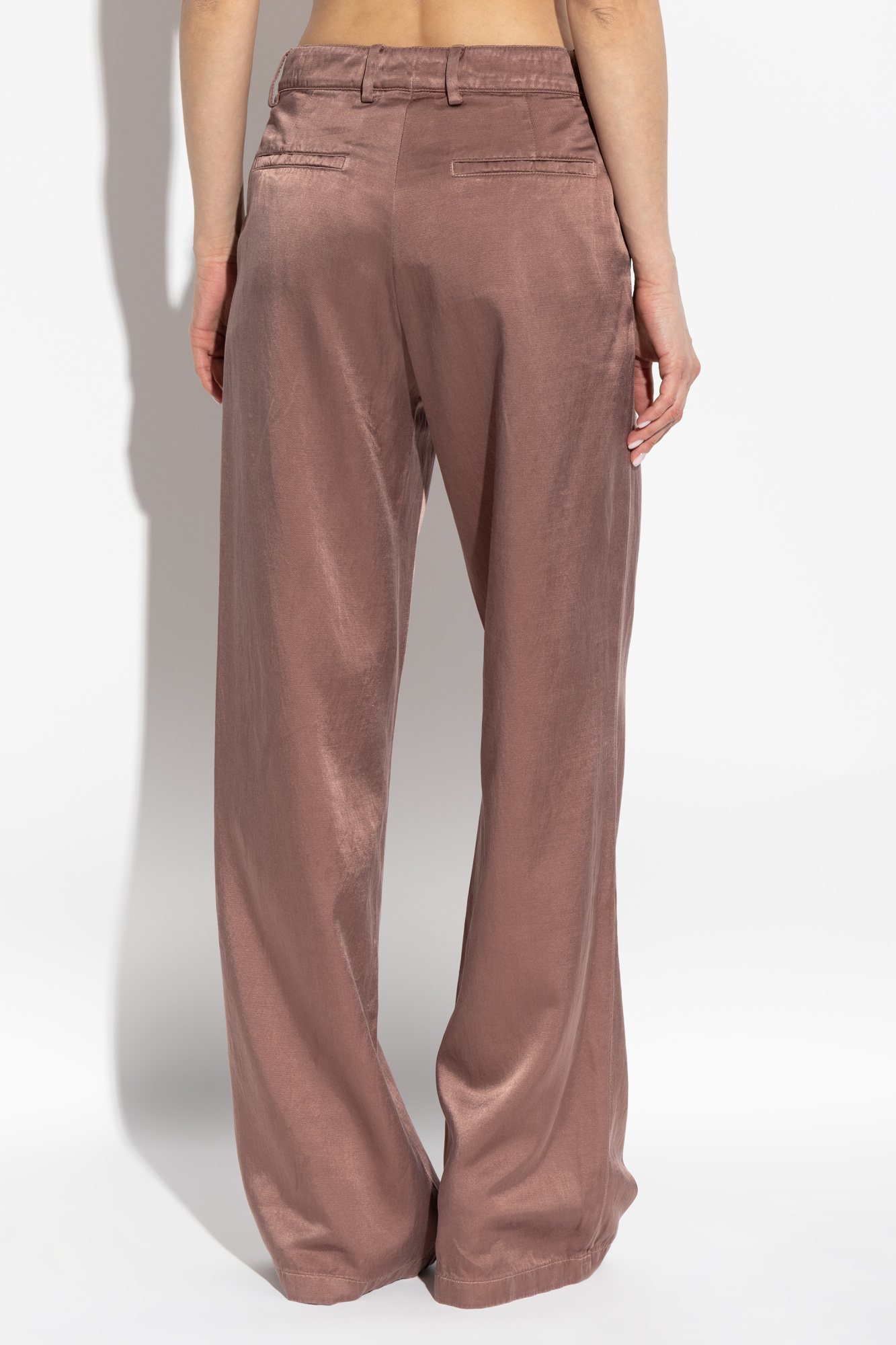 Dries Van Noten Wide Leg Casual Pants In Brown