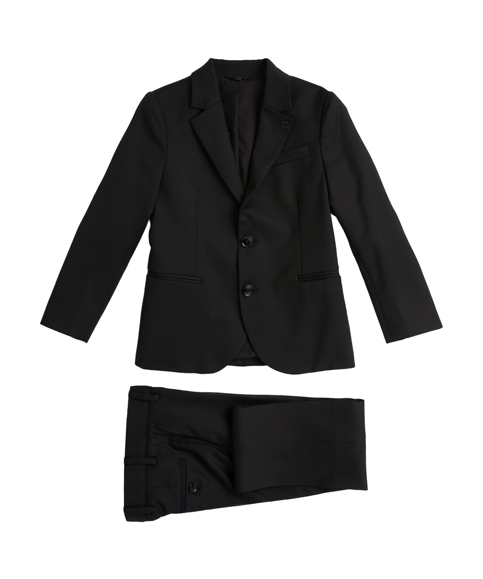 Emporio Armani Fitted Single-breasted Suit Set In Black