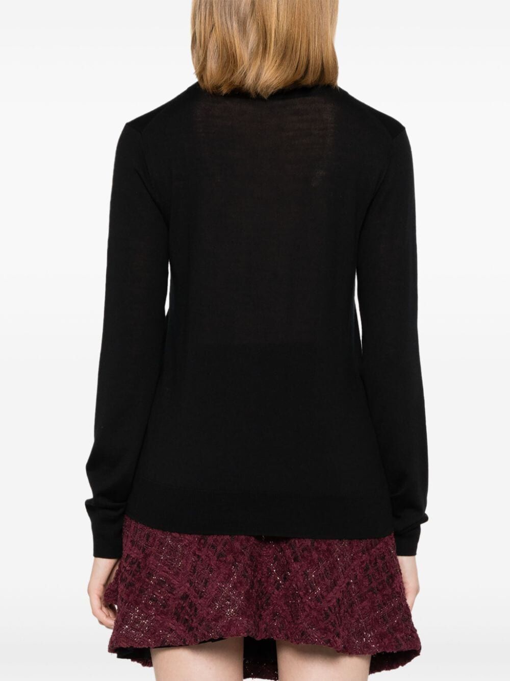P.a.r.o.s.h Long-sleeved Knitted Sweater In Black
