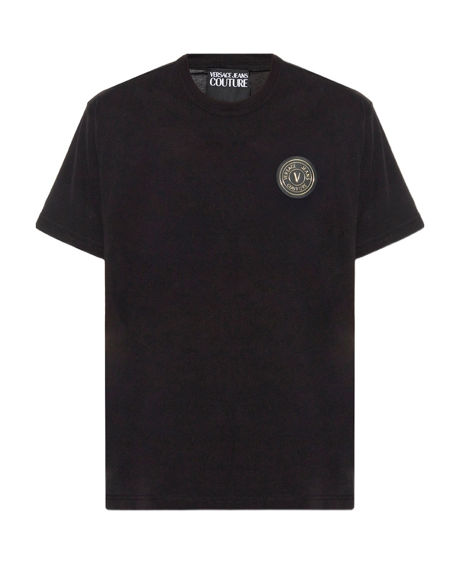 Versace Jeans Logo-print T-shirt In Black