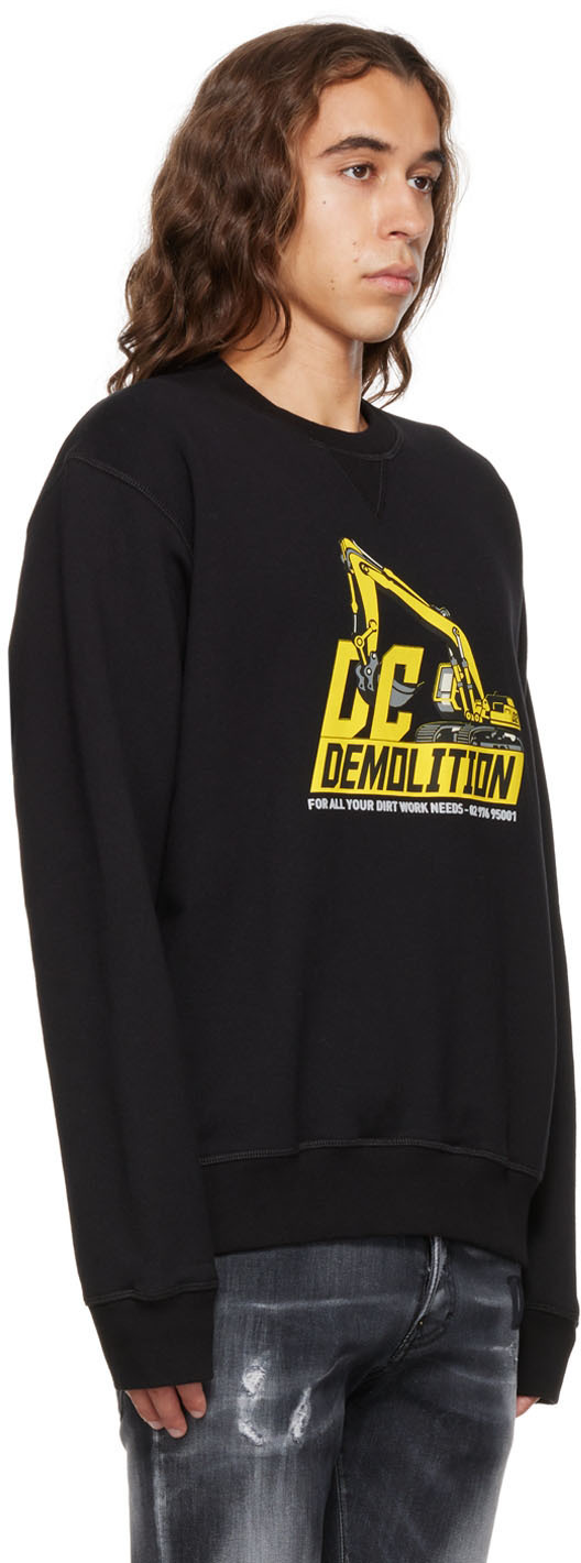 Dsquared2 Dc Demolition Pullover Hoodie In Black