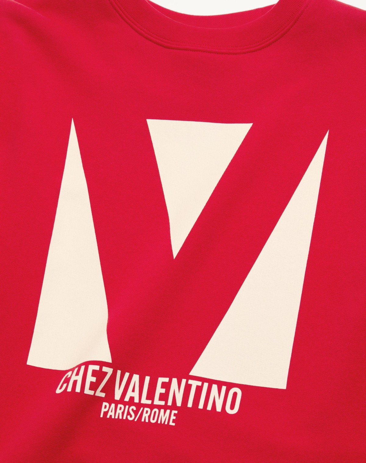 Valentino Chez Logo Print Sweatshirt In Red