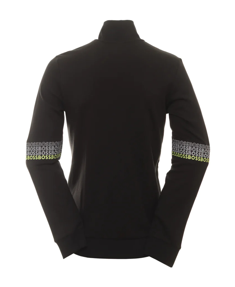 Hugo Boss Sweat 1 Semi-zipped Sweatshirt In Black