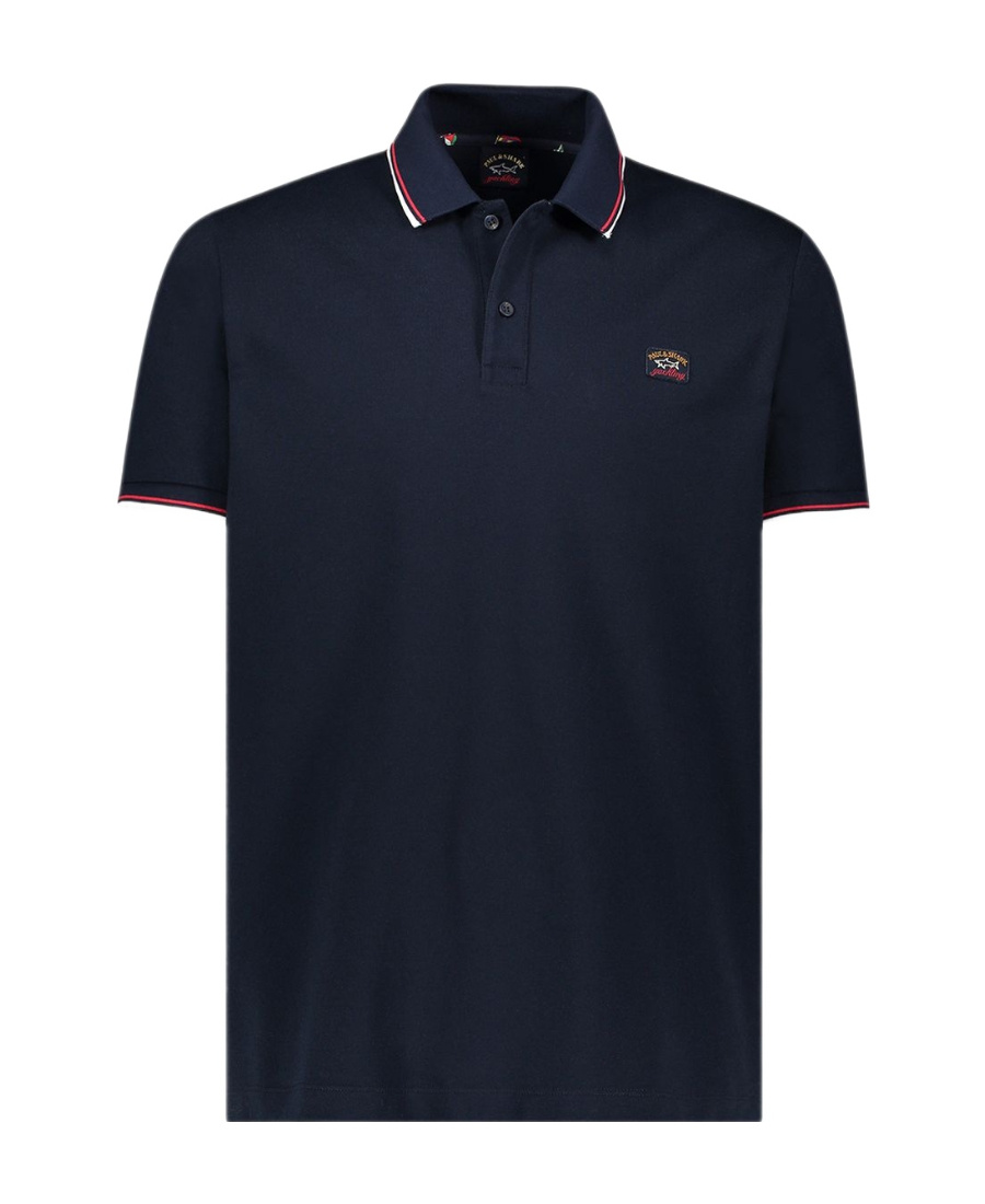 Paul & Shark Logo Short-sleeved Polo Shirt In Black