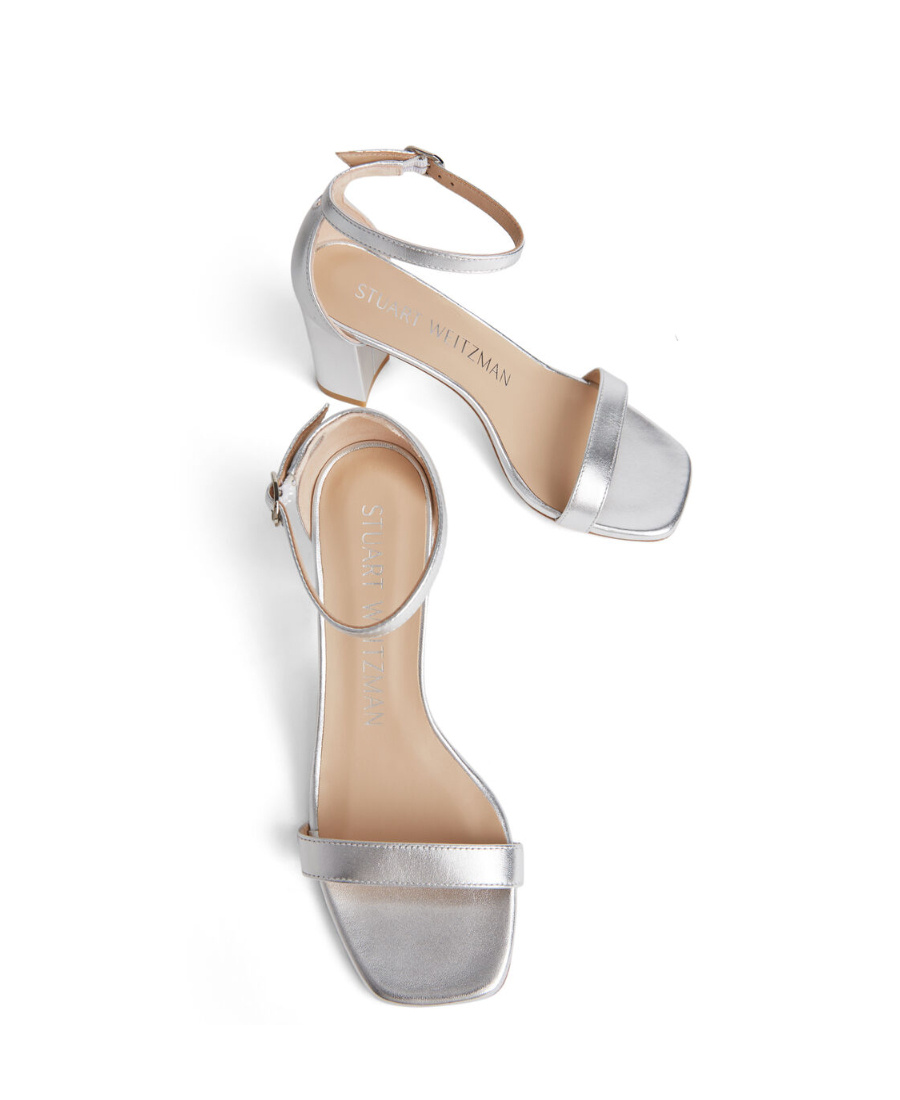 Stuart Weitzman Logo High-heeled Sandals In White