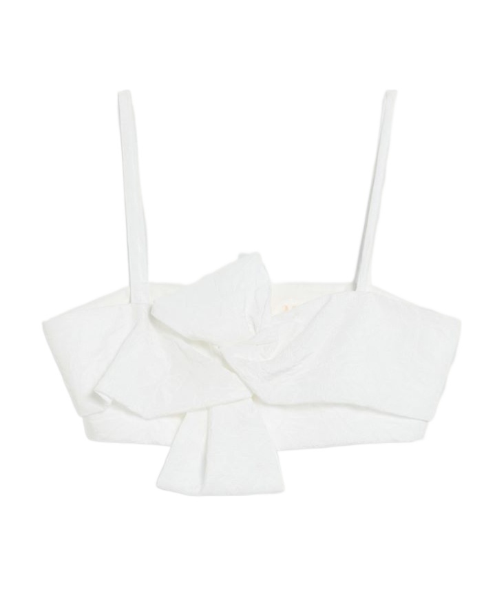 Max Mara Micro-faille Bandeau Top In White