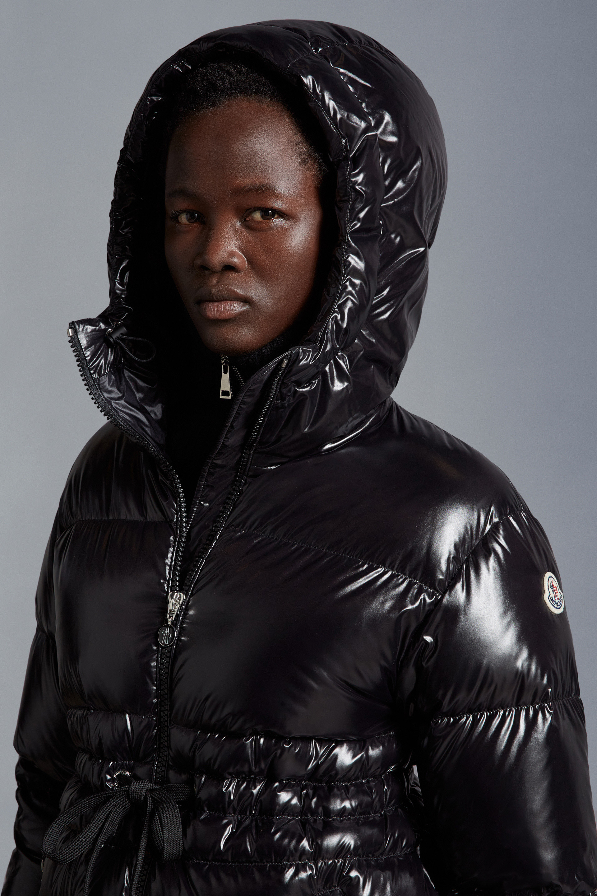 Moncler Taleve Zipper Down Jacket In Black