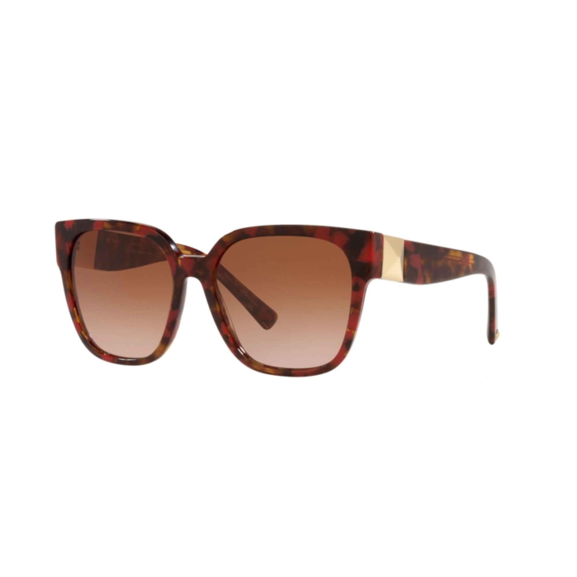 Valentino Logo Sunglasses In Brown