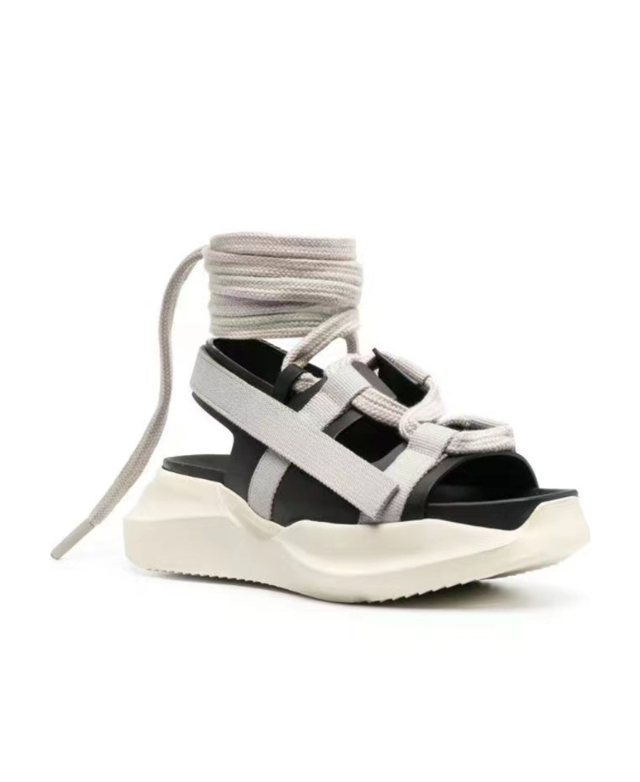 Rick Owens Geth Wrap-strap Sandals In White