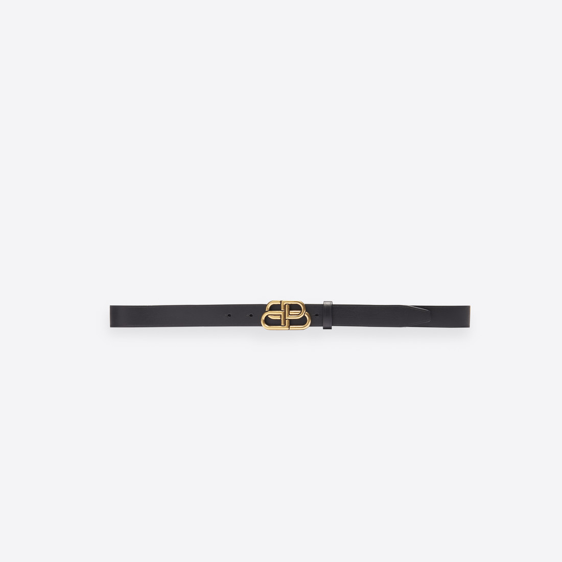Balenciaga Bb Reversible Croc-effect And Smooth Leather Waist Belt In Black