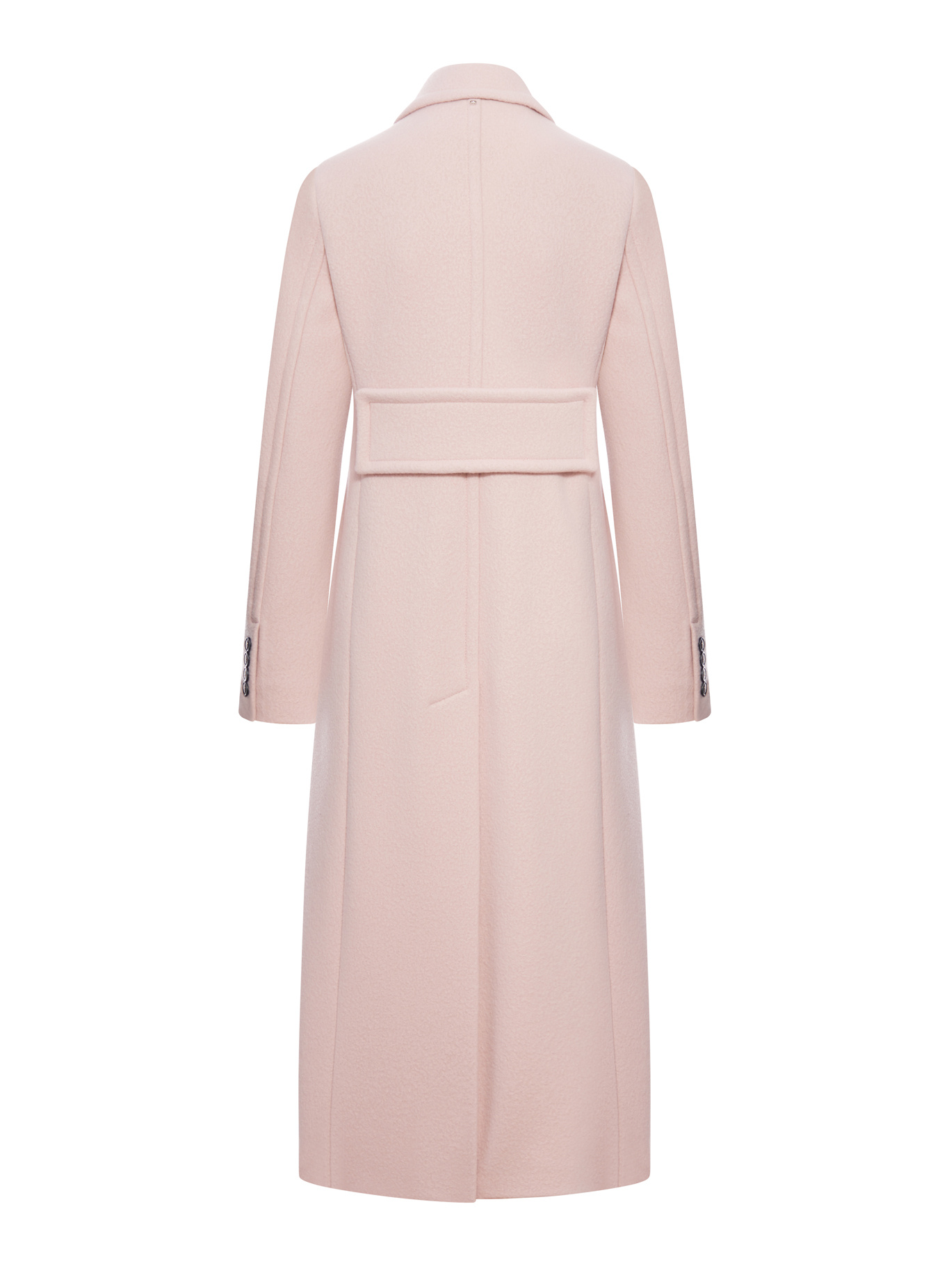Sportmax Double-breasted Long Wool Coat Vent In Pink