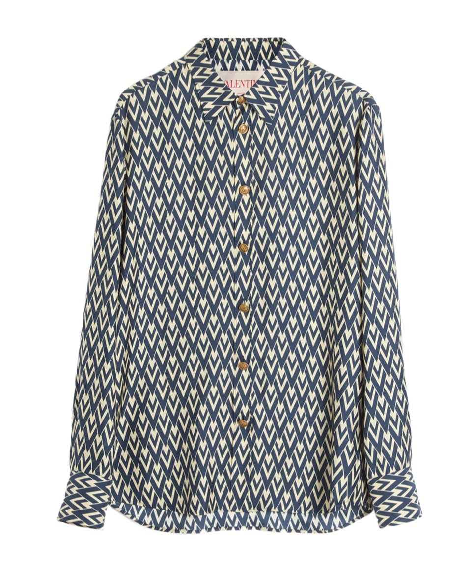 Valentino Silk Shirt In White