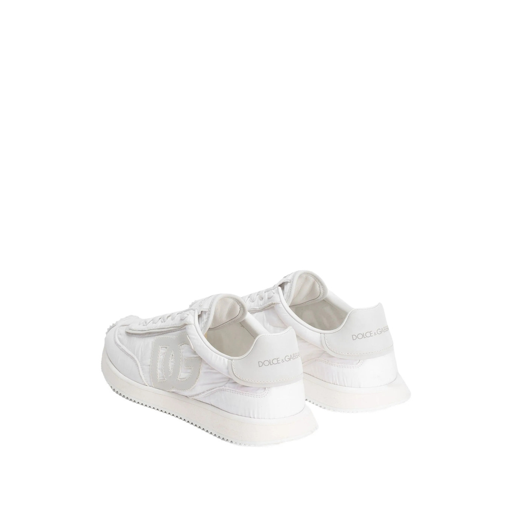 Dolce & Gabbana Cushion Sneaker In Mixed Materials Color White In White