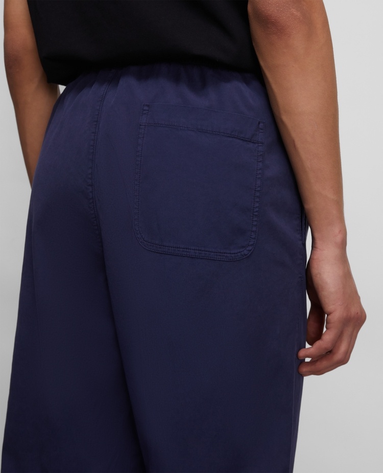 Aspesi Drawstring-waist Tapered Trousers In Black