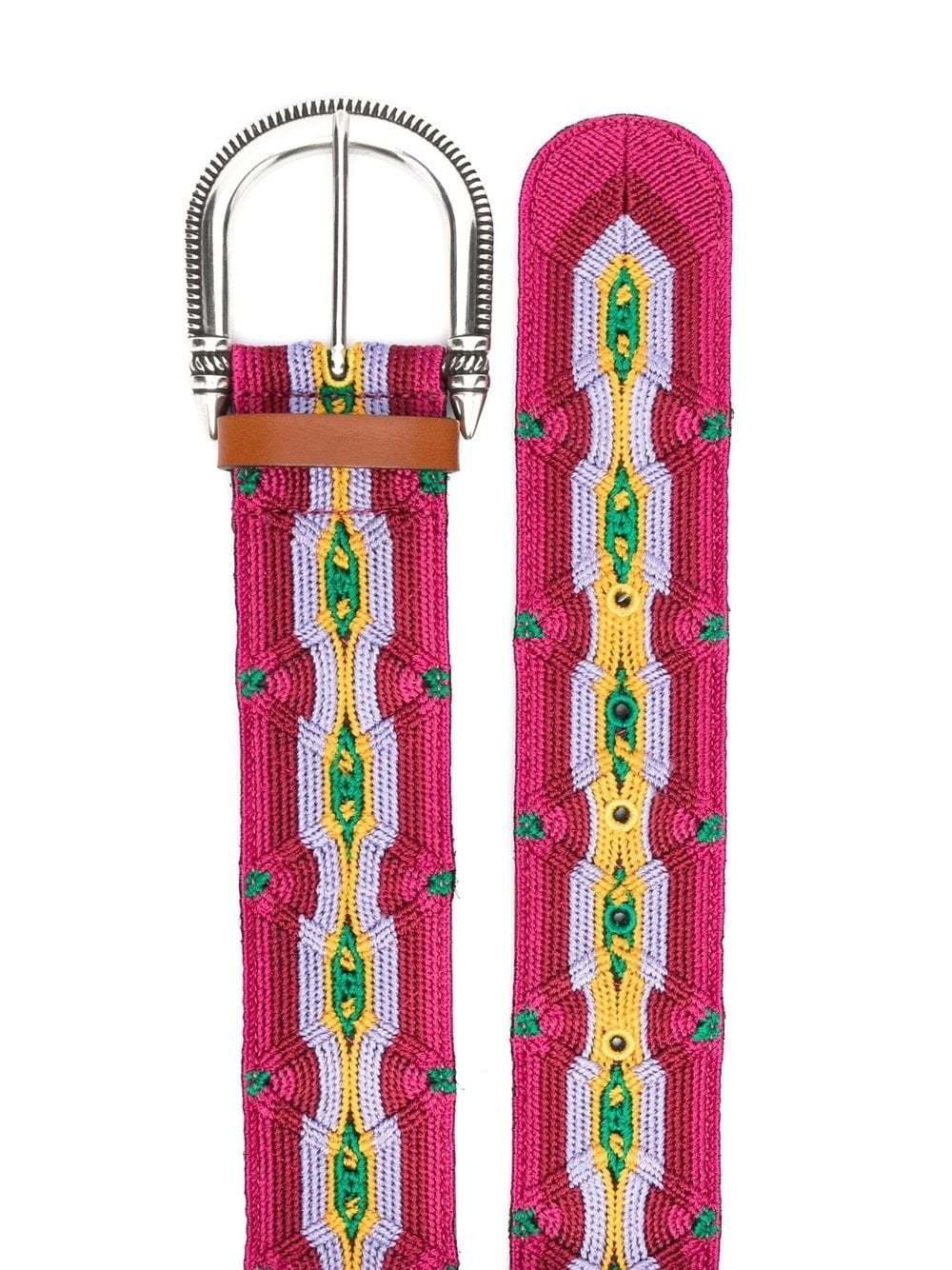 Etro Knitted Bucket Belt In Multicolor