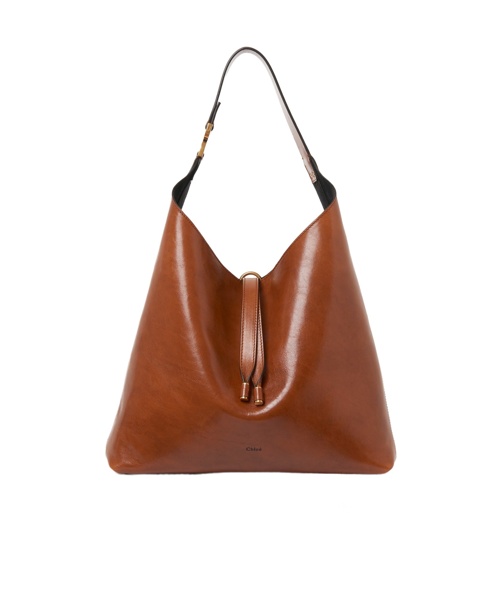 Chloé Triomphe-detailed Leather Tote Bag In Brown