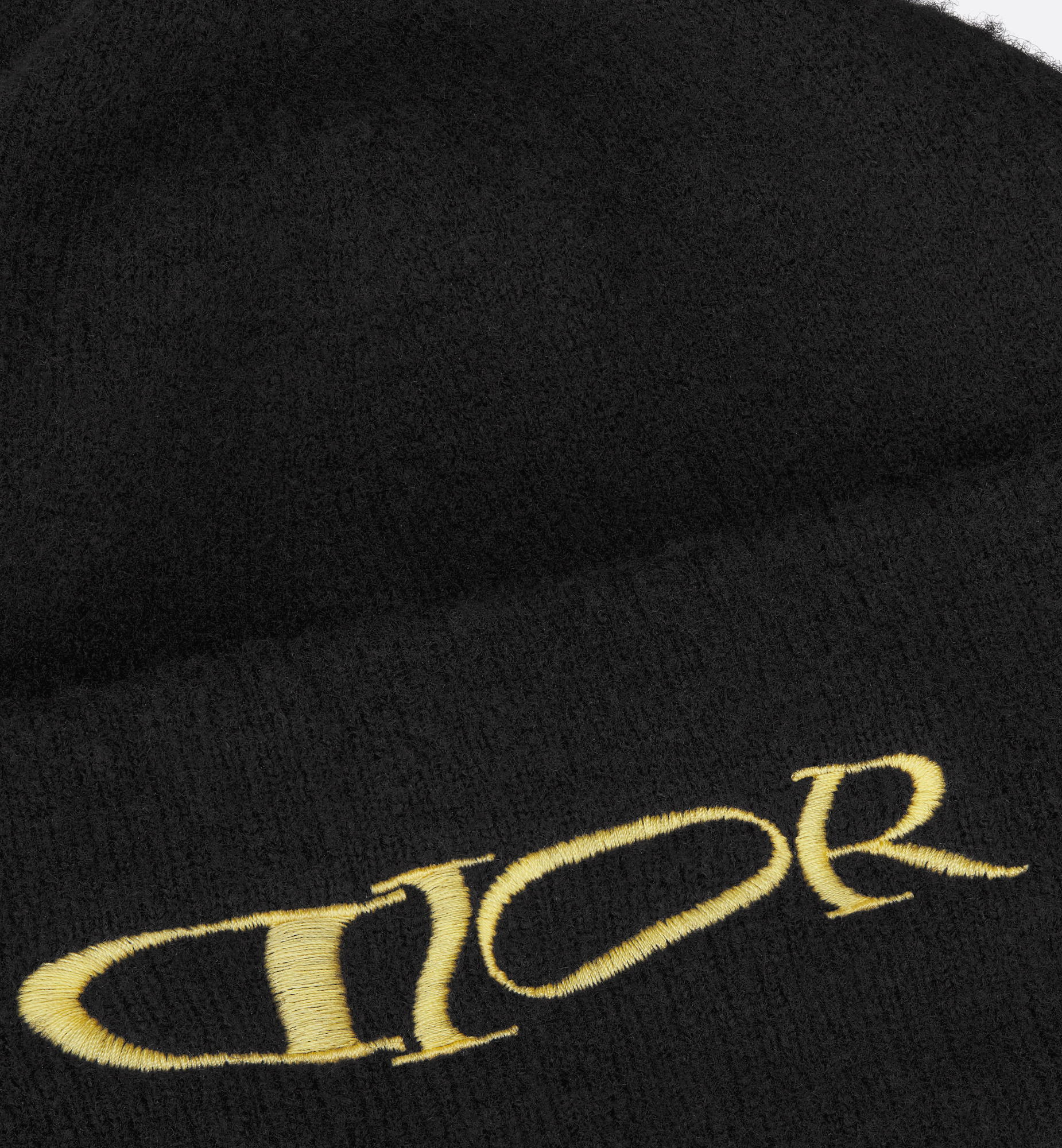 Dior Logo Knitted Hat In Black