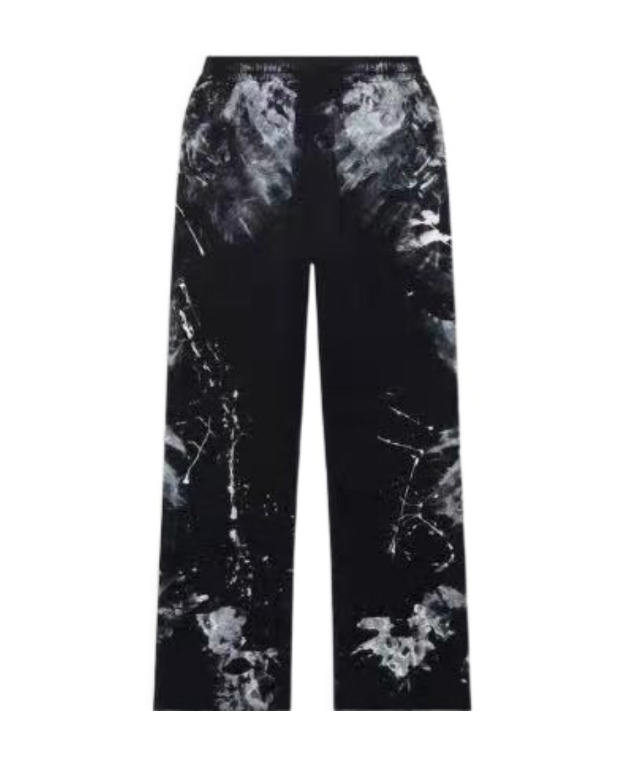 Balenciaga Painterly-print Track Pants In Black