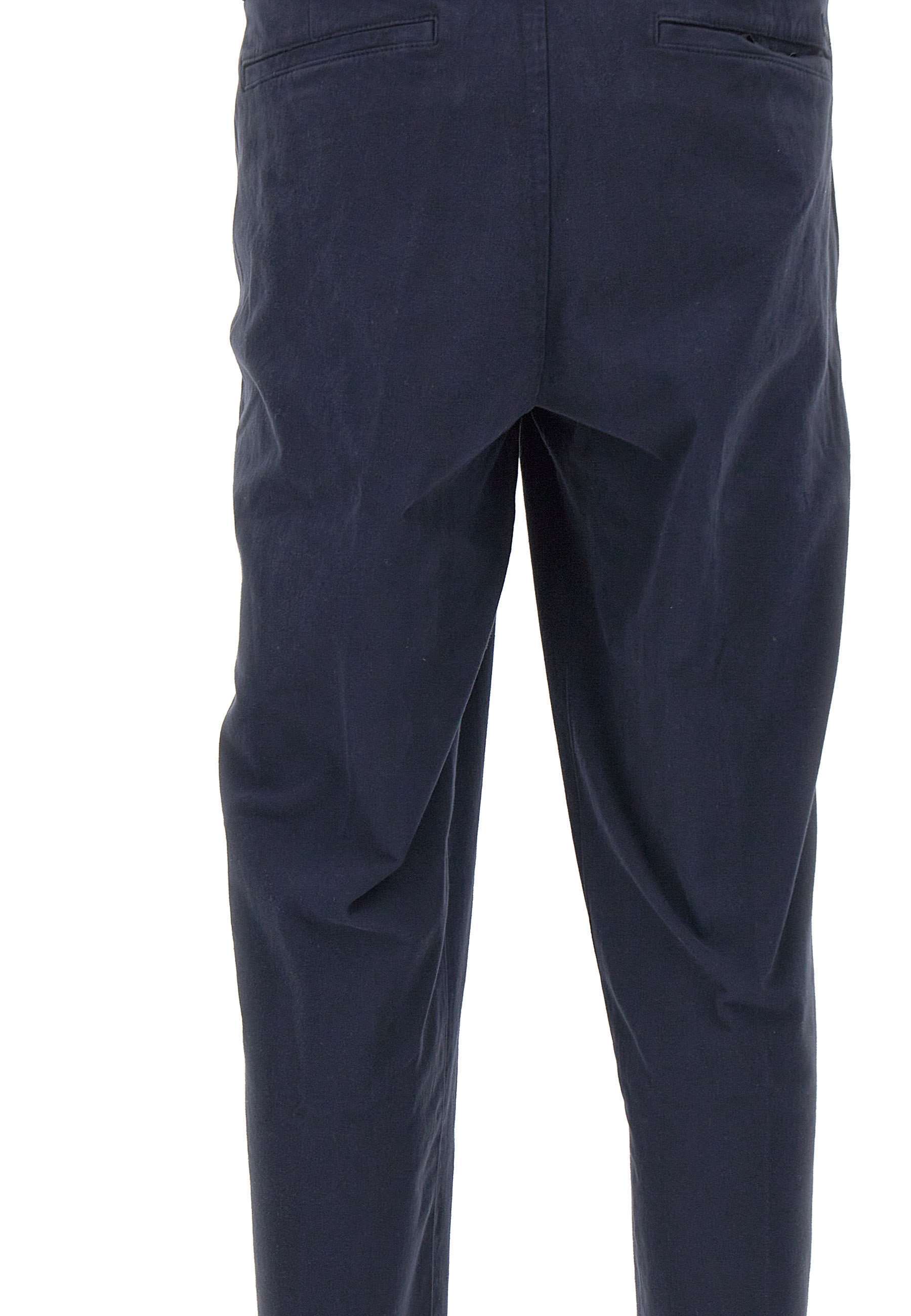 Hugo Boss Cotton-blended Trousers In Blue