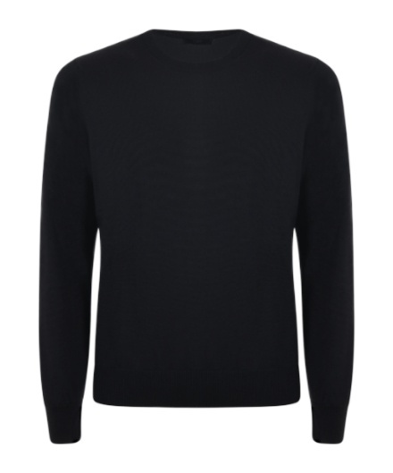 Fay Black Virgin Wool Sweater In Black