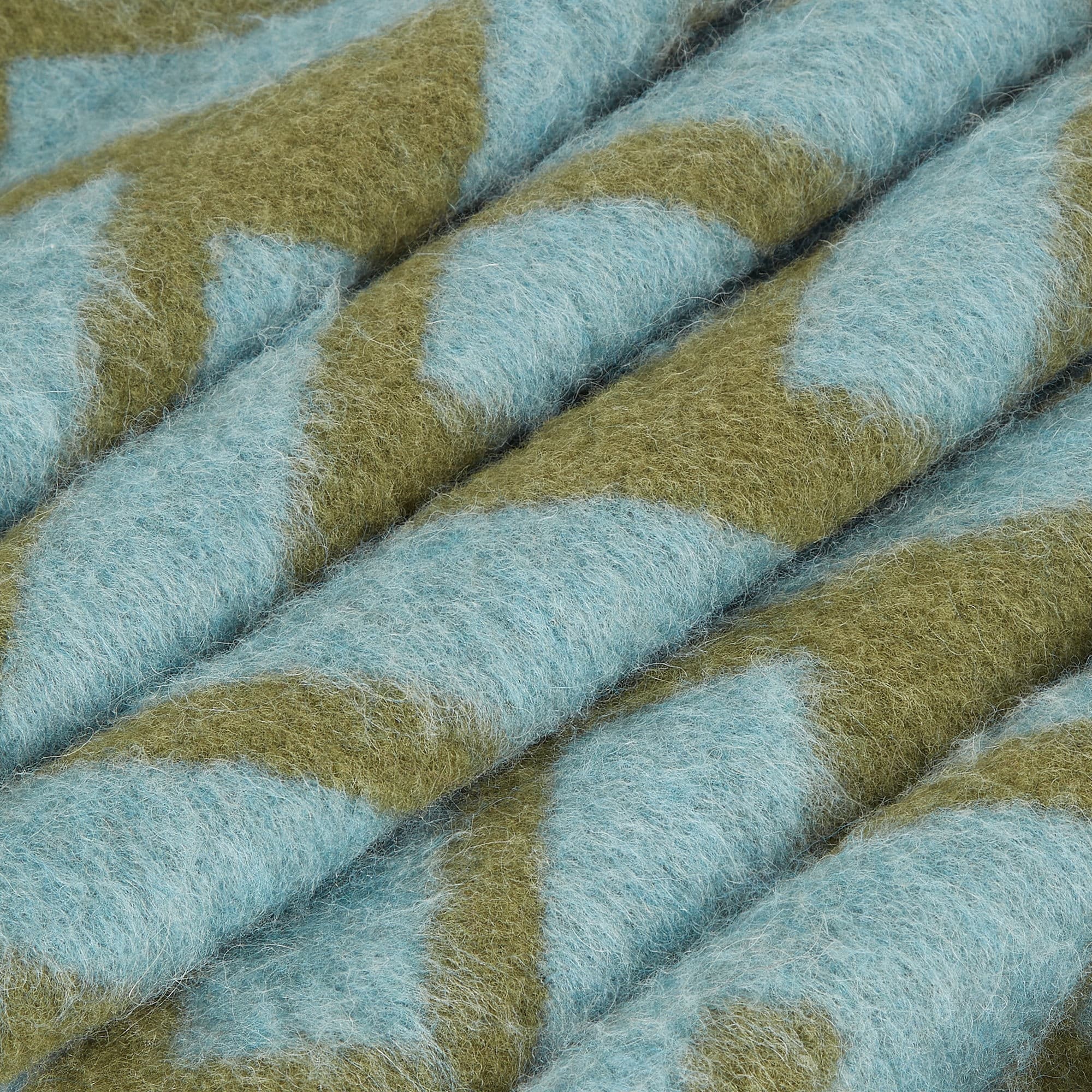 Fendi Green Ff Alpaca And Wool Scarf In Green