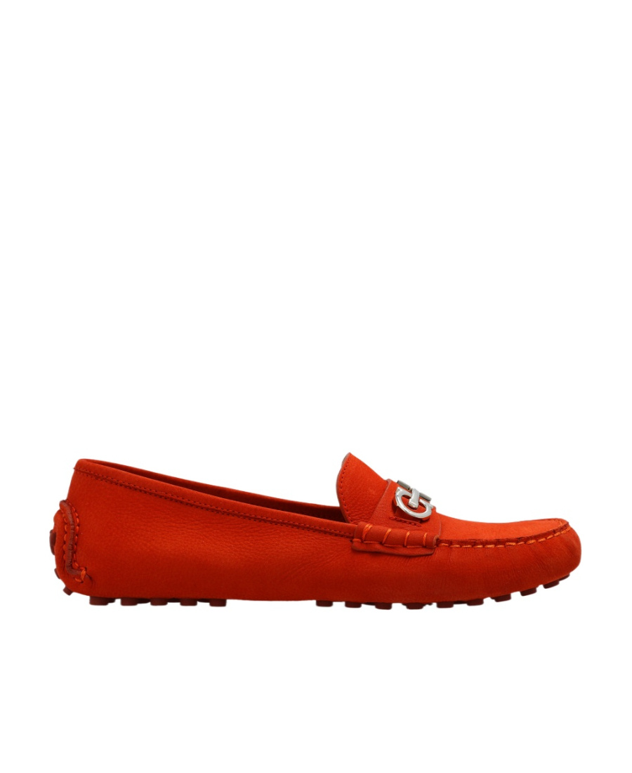Ferragamo Salvatore Gancini-plaque Slip-on Loafers In Brown