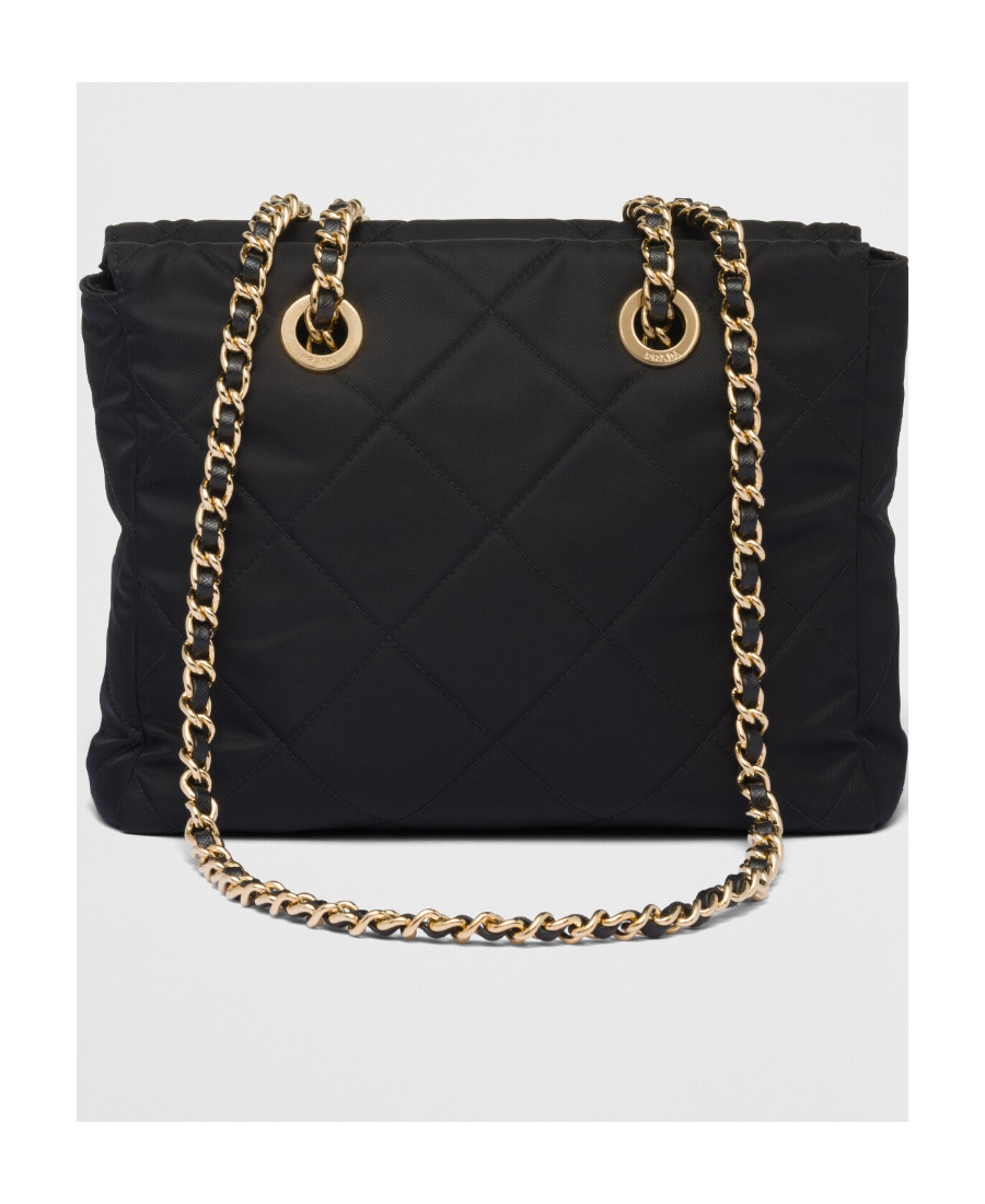 Prada Re-edition 1995 Chaine Small Re-nylon Tote Bag In Black