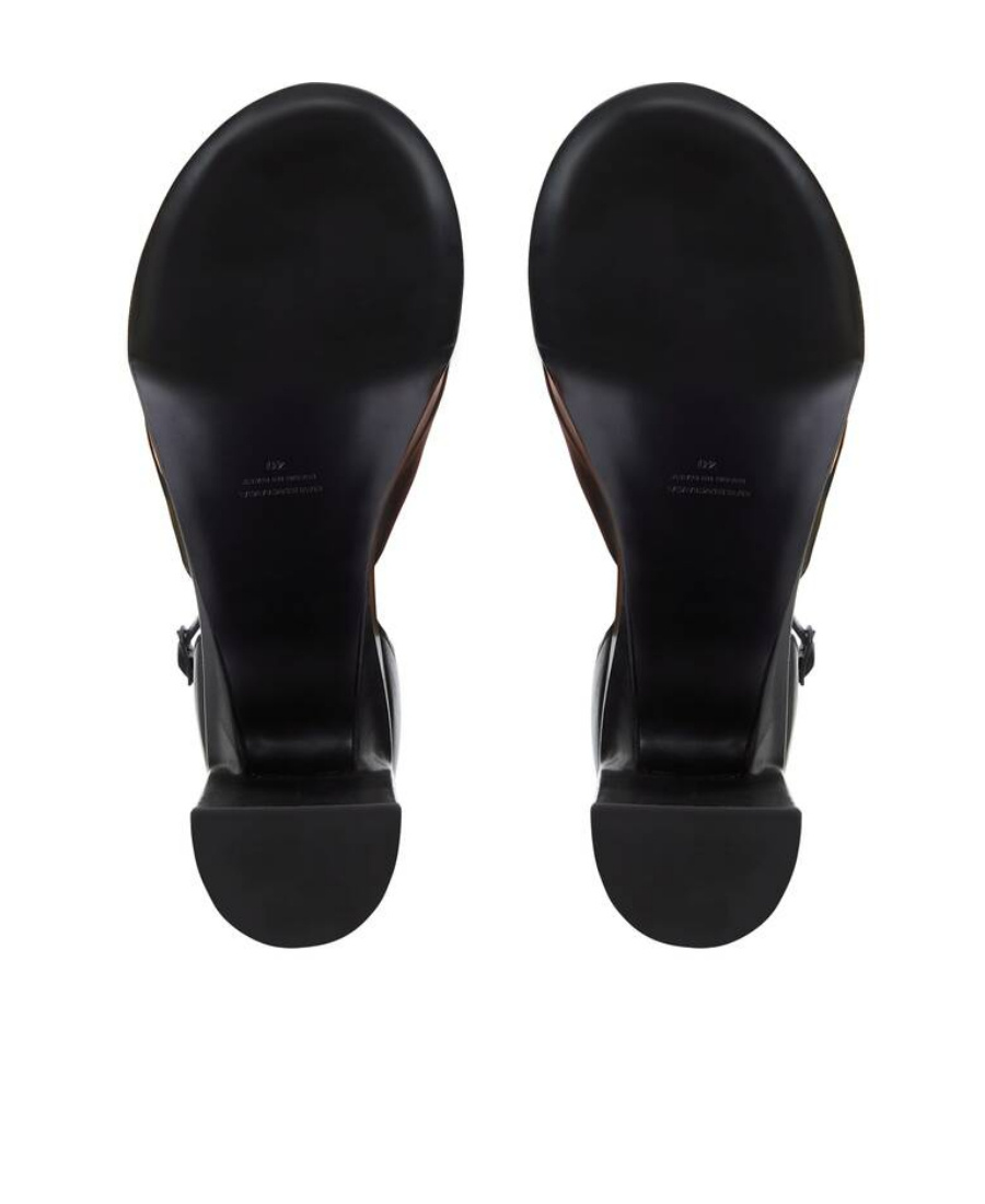 Balenciaga Camden 160 Platform Sandals In Calf Leather In Black