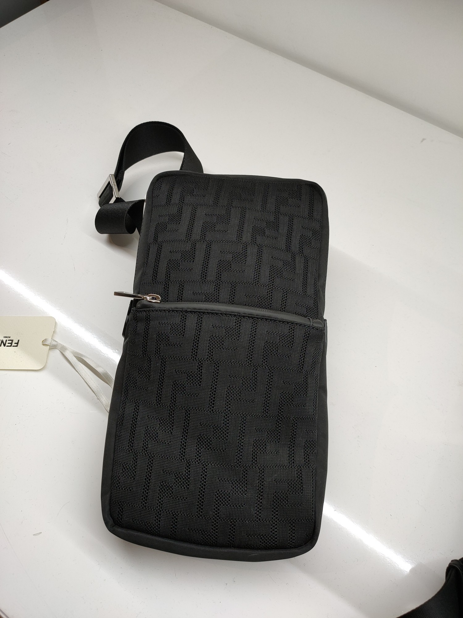 Fendi Ff Motif One-shoulder Backpack In Black