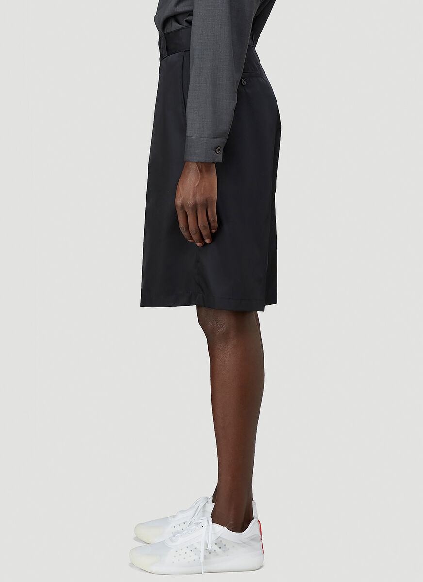 Prada Poplin Bermuda Shorts In Black