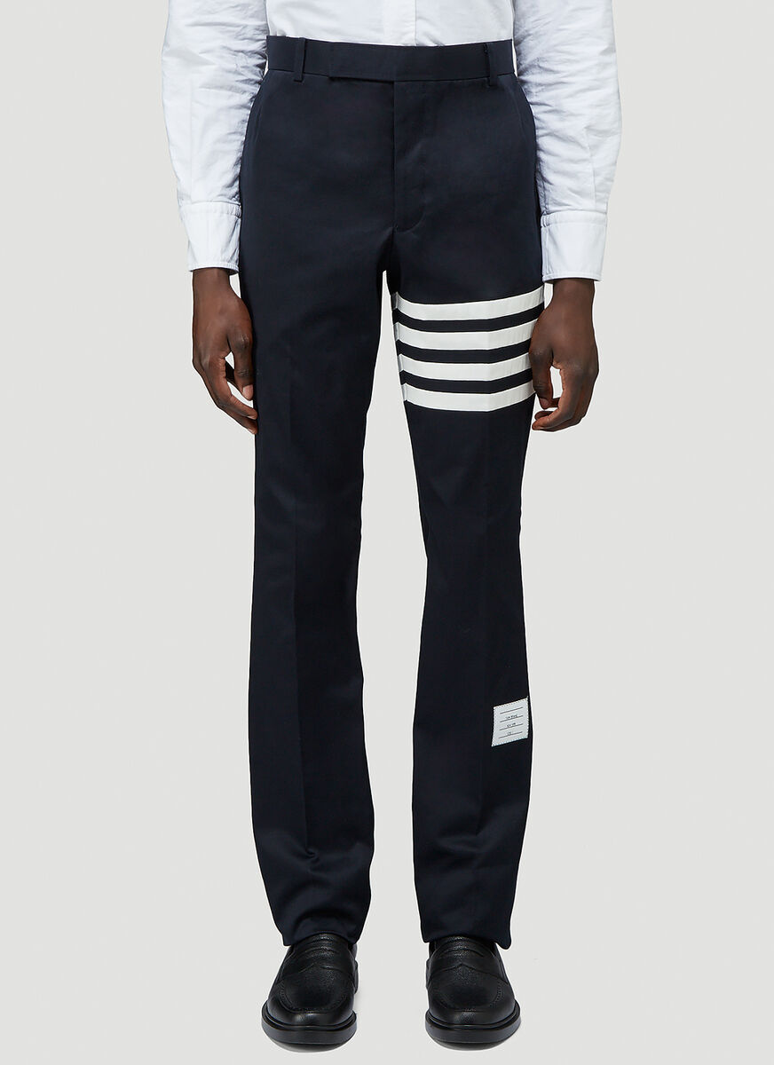 Thom Browne Classic Pants With Martingale In Black