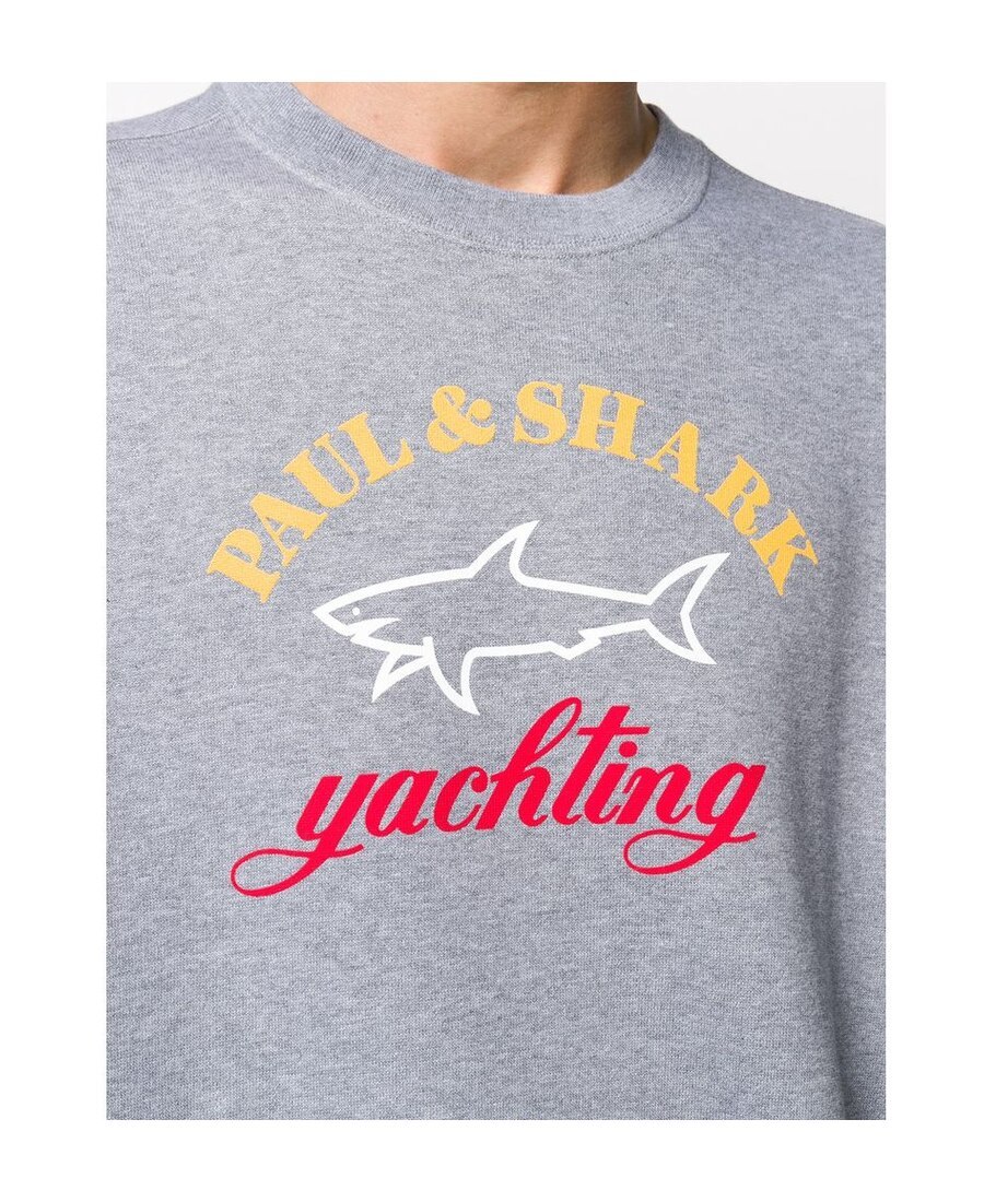 Paul & Shark Logo-print Sweatshirt In Gray