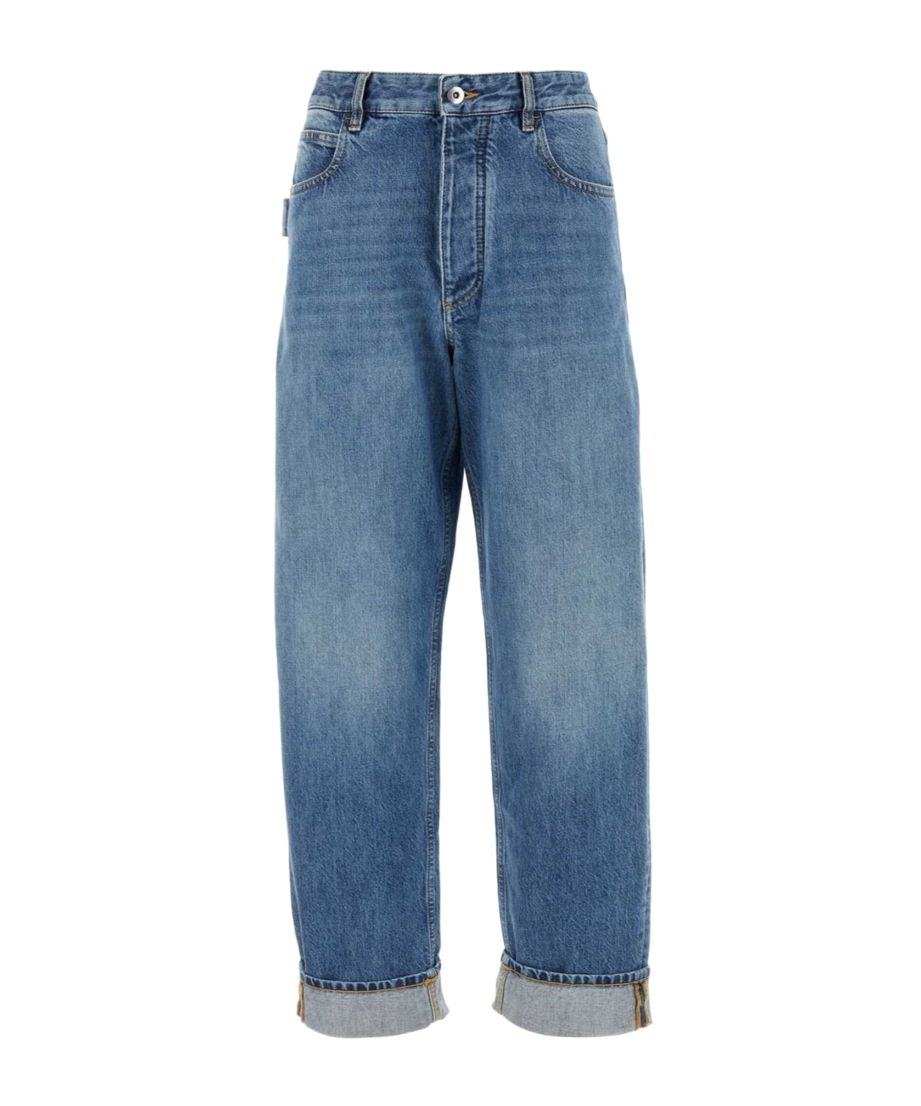 Shop Bottega Veneta Belt-loop Jeans In Blue