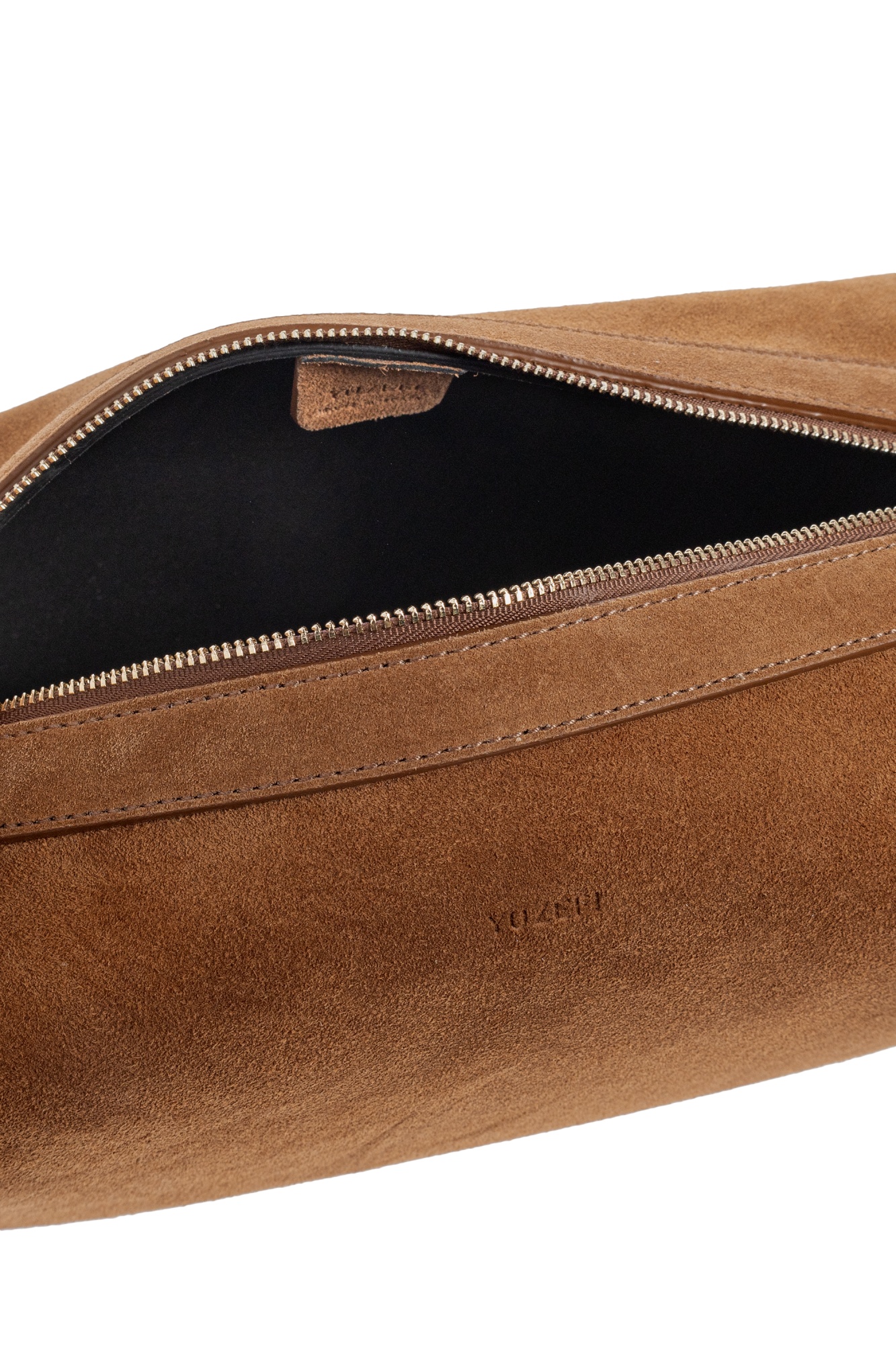 Yuzefi Brioche Knotted Suede Shoulder Bag In Brown