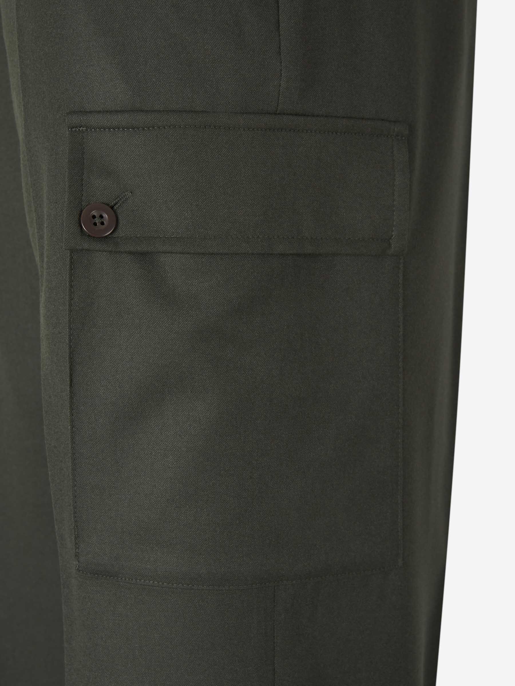Berwich Wool Trousers In Black
