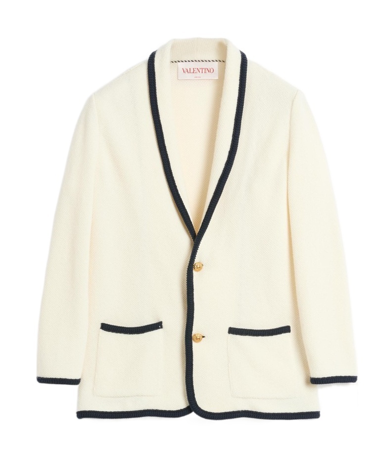 Valentino Men's Cotton And Wool Jacket In White