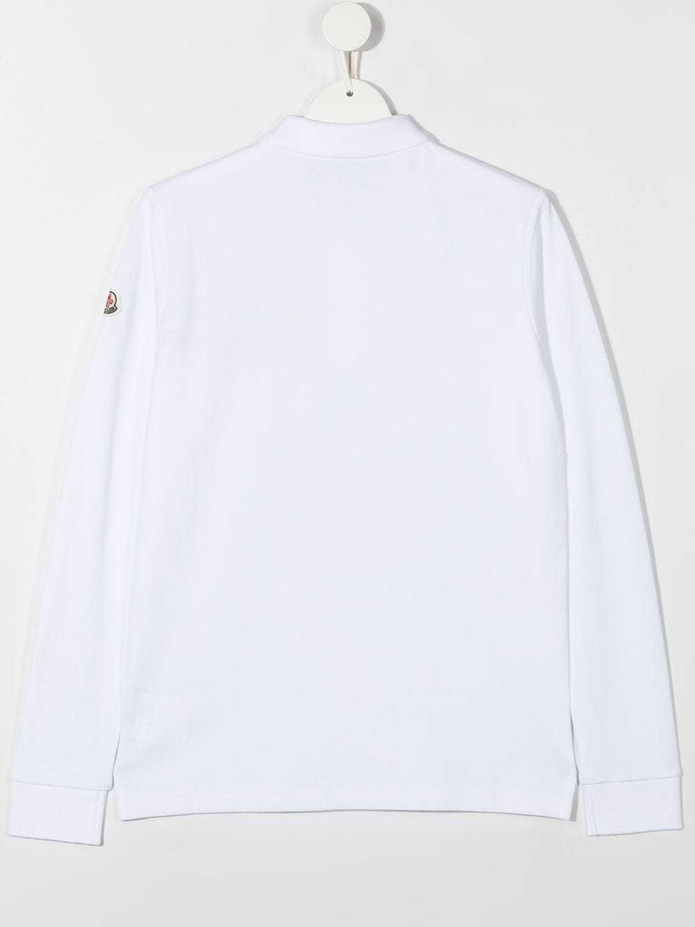 Moncler Whitels Long-sleeve Polo Shirt In White