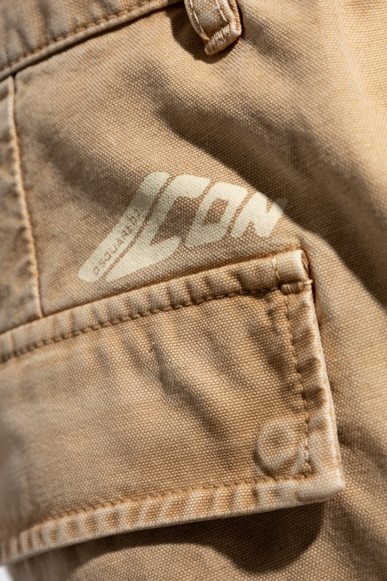 Dsquared2 Panelled Multi-pocket Cargo Trousers In Nude