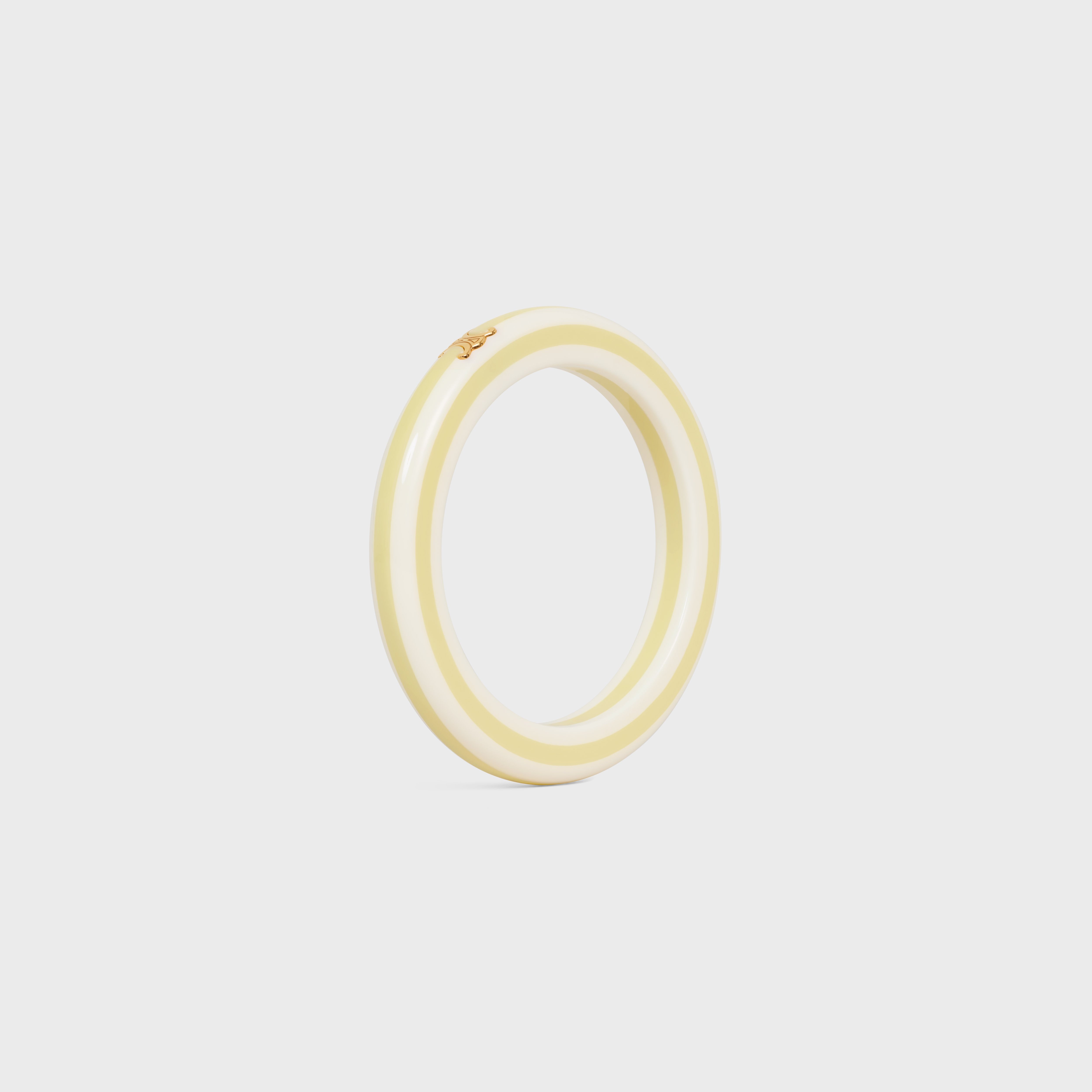 Celine Sorbet Bangle In Resin And Brass With Gold Finish In Gold