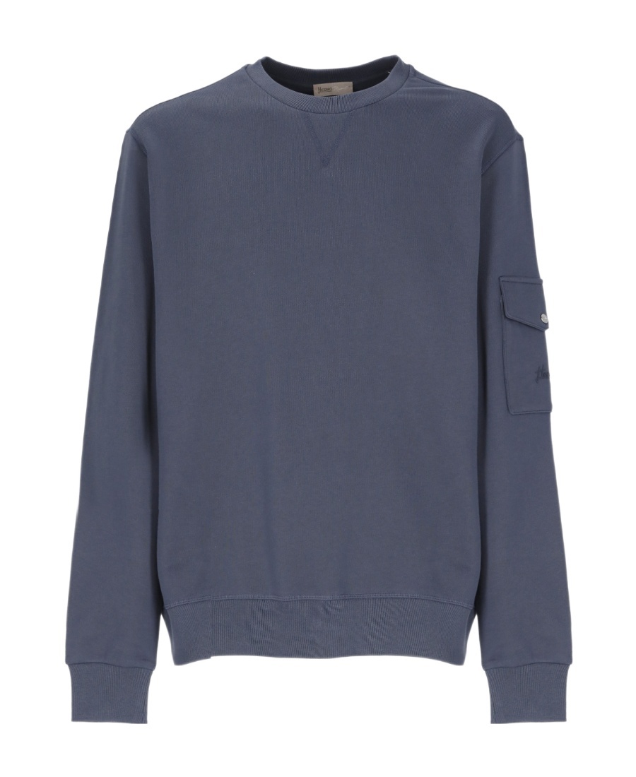 Herno Flap-pocket Detail Sweatshirt In Gray