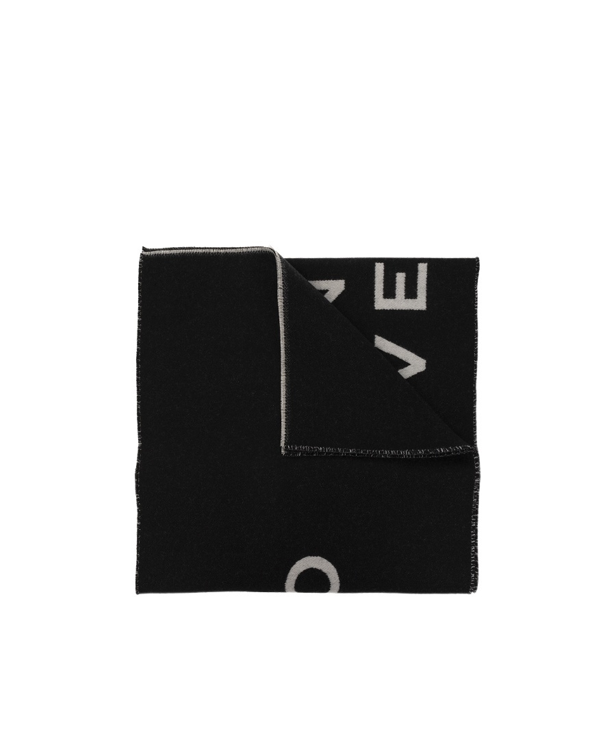 Givenchy Logo-print Mélange Scarf In Black