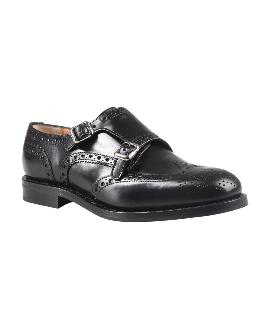 Church's Monk-strap Full Brogue Shoes In Black